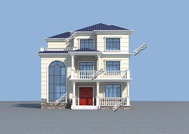 豪華歐式別墅設計圖，賺到了，花45萬建棟，等著門檻被踏爛