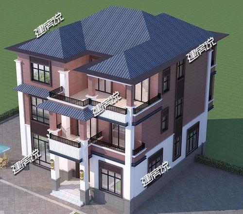 12x13.5米三層漂亮中式別墅設計圖，農村建房首選中式，秒殺洋別墅