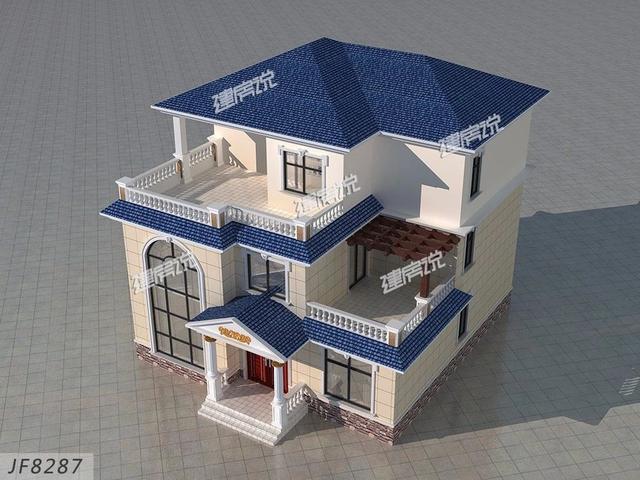 3層歐式別墅設計圖，戶型方方正正，結構錯落有致