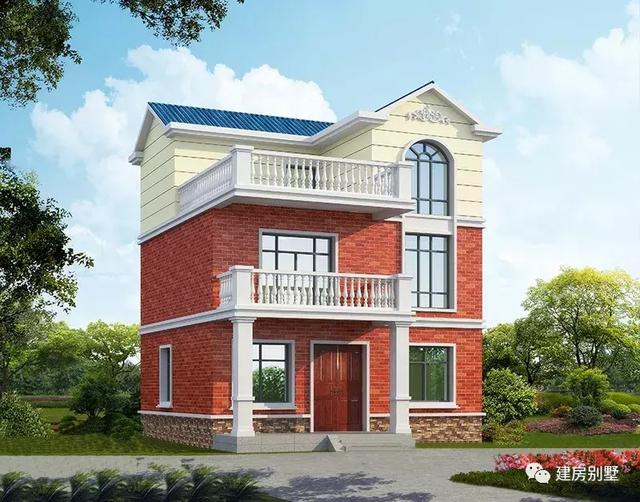 小面寬農村小別墅設計圖，美觀實用，造價經濟