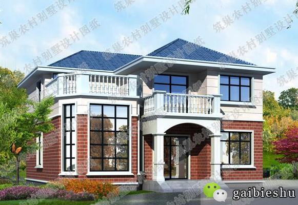 新款帶挑空客廳二層別墅設計圖，漂亮耐看，采光通透