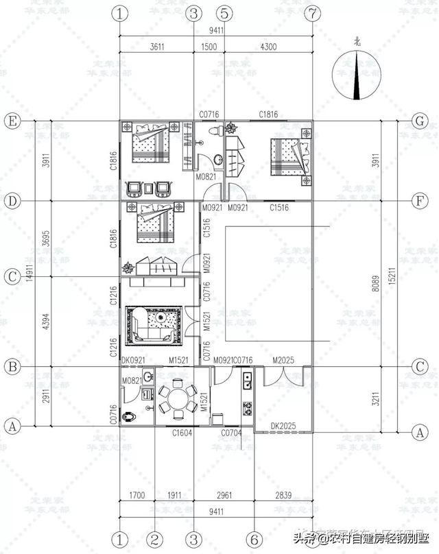 8套中式風格農村別墅設計圖，經濟舒適又好看