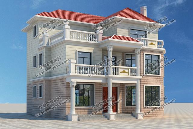 經(jīng)典氣派農(nóng)村別墅設(shè)計(jì)圖，13.1X11.4米，提高了居住的安全舒適性