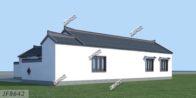 中國最好看中式四合院別墅設計圖，占地方正，四平八穩，左右對稱