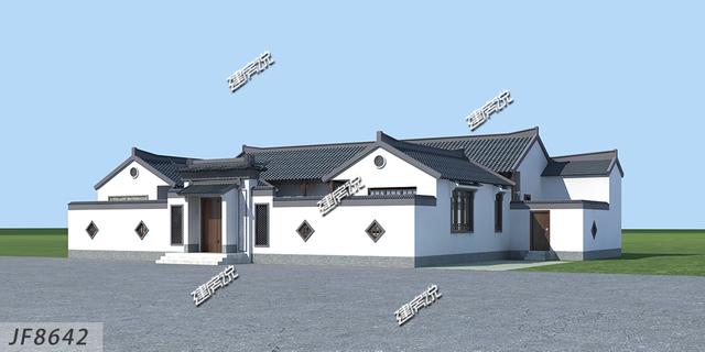 中國最好看中式四合院別墅設計圖，占地方正，四平八穩，左右對稱