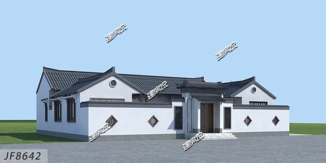 中國最好看中式四合院別墅設計圖，占地方正，四平八穩，左右對稱