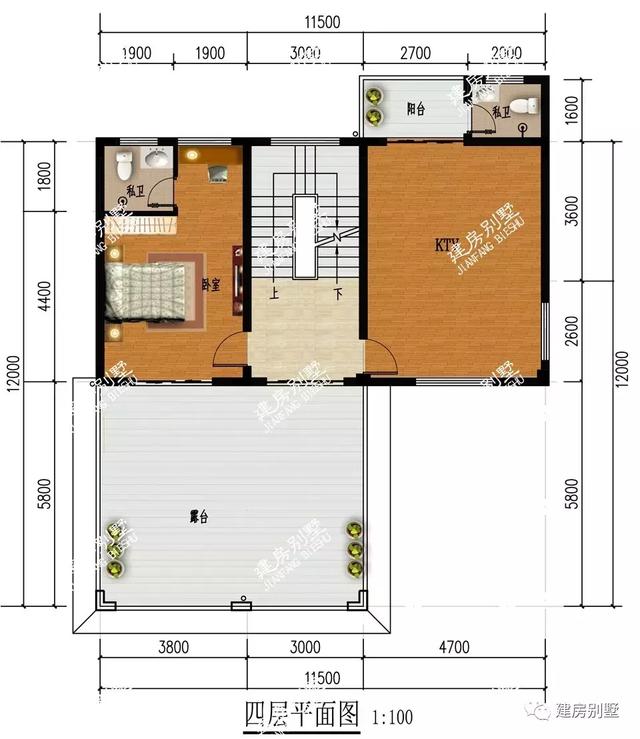 兩棟尺寸相近的四層農村別墅設計圖，戶型通透，都是好戶型