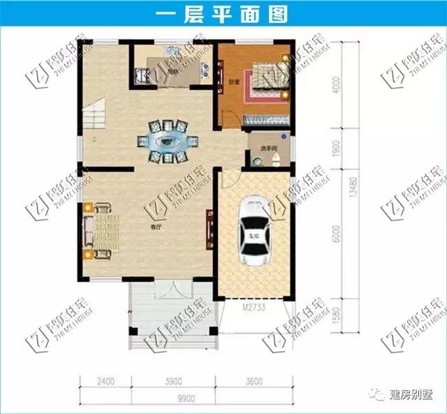 面寬不足10米的農(nóng)村小別墅設(shè)計圖，布局簡單實用