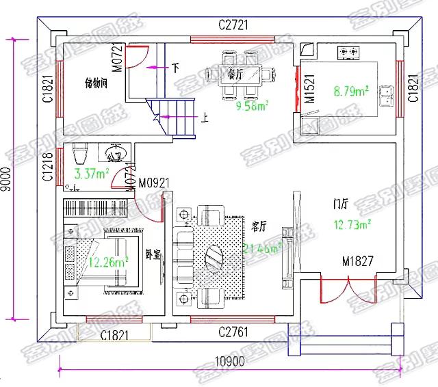 二層半三層帶落地窗自建房設計圖，造價25萬，漂亮大氣，居住舒適