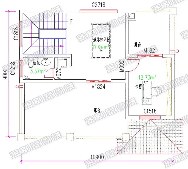 二層半三層帶落地窗自建房設計圖，造價25萬，漂亮大氣，居住舒適