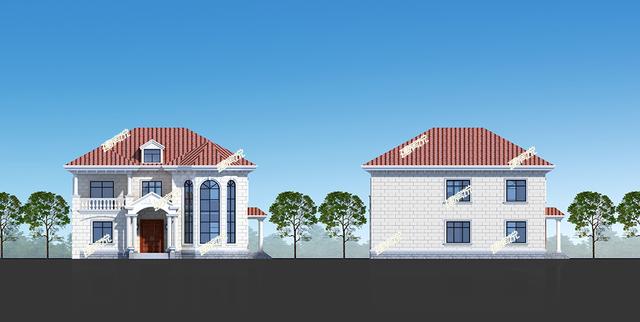 這套框架結(jié)構(gòu)農(nóng)村別墅設(shè)計(jì)圖，造價(jià)30萬，外觀簡約清新，布局實(shí)用合理