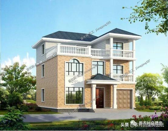 4款11×12米三層農村別墅，第2款比較普通，但是卻勝在經濟實用。