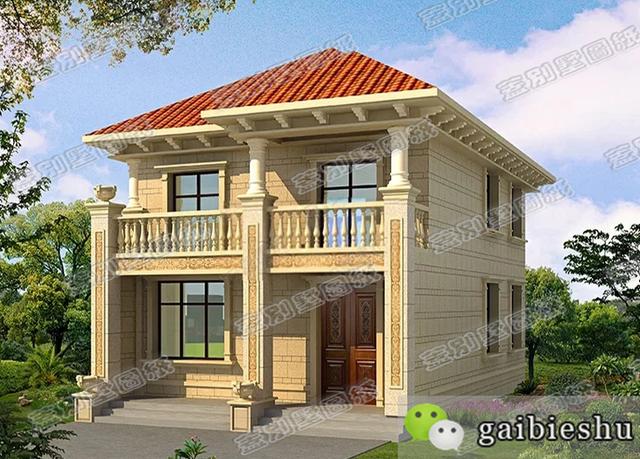 88平米二層歐式小別墅設計圖，設計優雅別致，20萬以內就能蓋起來。