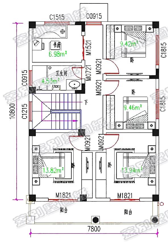 88平米二層歐式小別墅設計圖，設計優雅別致，20萬以內就能蓋起來。