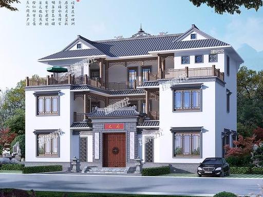 農村最牛三層四合院別墅，村里蓋一棟，整個家族都以你為榮！