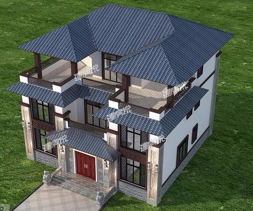 三層新中式別墅，設計新穎獨特，中式韻味十足，這才是真正的豪宅！