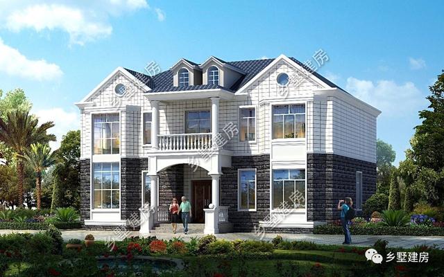 14x11米三層歐式自建房，大氣簡約而不失美觀，在村里建一棟，很氣派！