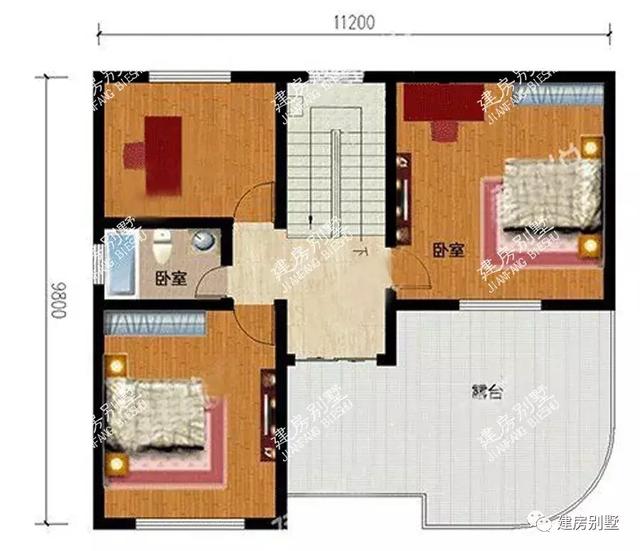 面寬相近的三套農村別墅設計圖，不管建哪一棟，都很被人看好