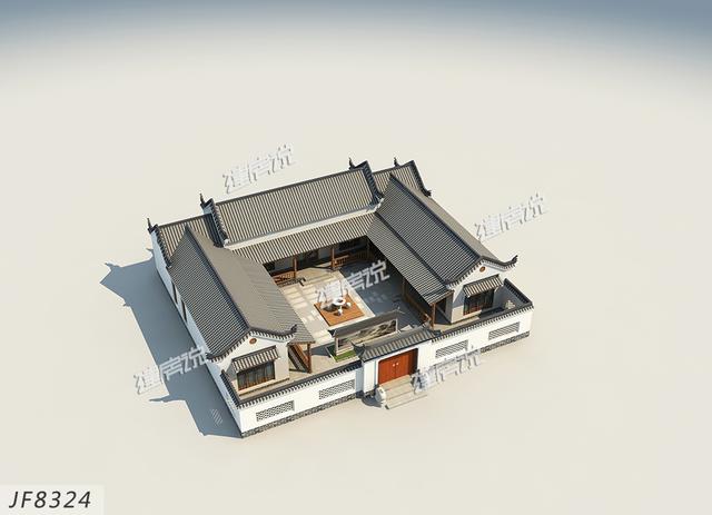 農村一層四合院別墅設計圖，單家獨院反而彌足珍貴！