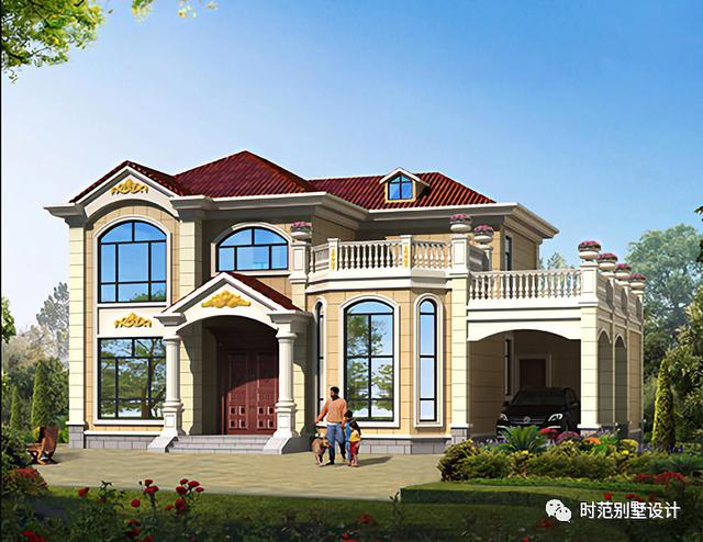 帶車庫的二層歐式農村自建房，外觀大氣亮眼，布局方正合理，適合你嗎？