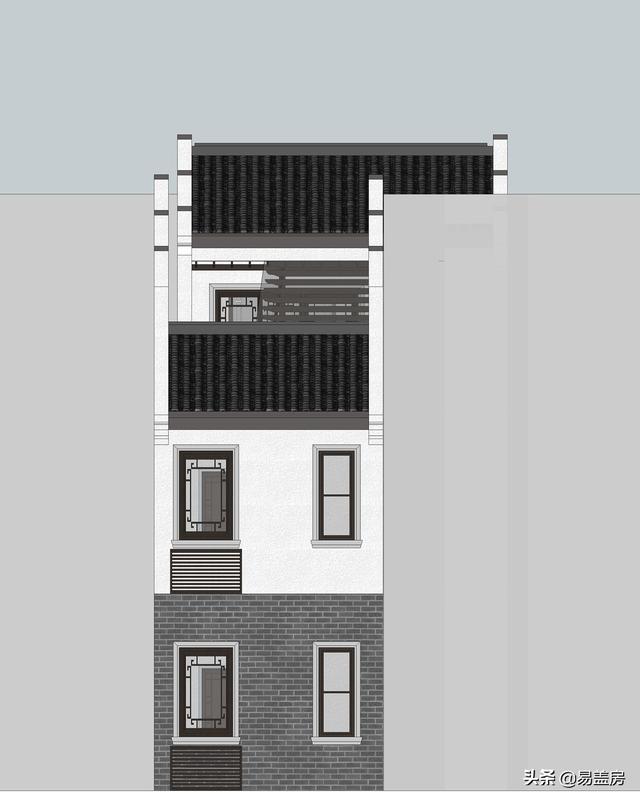 三層徽派別墅設計圖，28萬輕輕松松拿下，寬敞臥室鄉親都羨慕