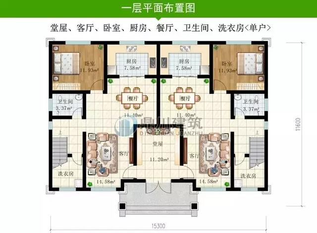 精選農村9款經典別墅戶型，第一款、第九款都是共堂屋雙拼別墅，包你喜歡！