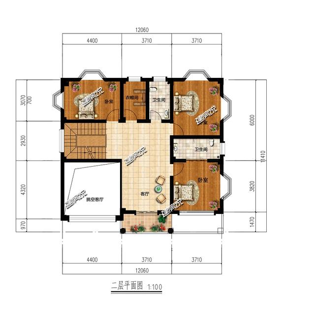帶車庫的三層住宅設計圖，40萬蓋起，選這款戶型吃不了虧，美觀有面子。