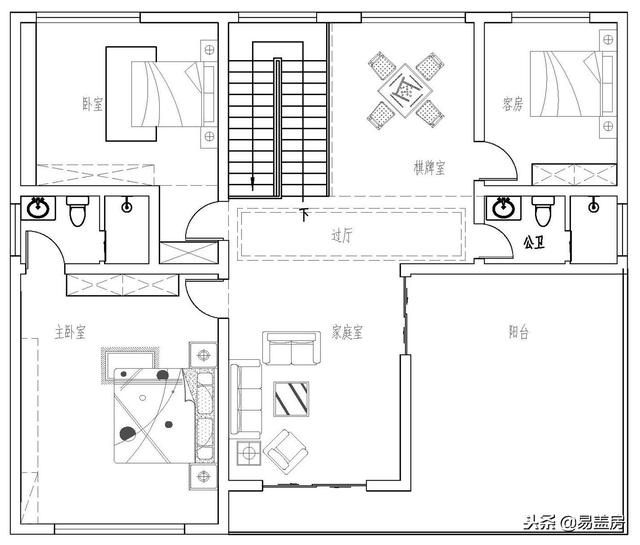 二層歐式別墅自建房，造價44萬，帶有庭院露臺，農村自建劃算！