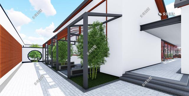 獨棟一層新中式四合院設計圖，既可以居家又可以民宿，一級贊。