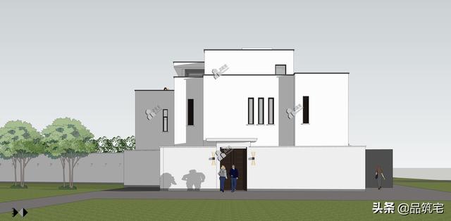 二層現代風格別墅，既舒適實用又簡潔耐看，全村第一棟，引領別墅新潮流！