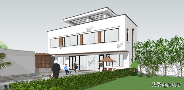 二層現代風格別墅，既舒適實用又簡潔耐看，全村第一棟，引領別墅新潮流！