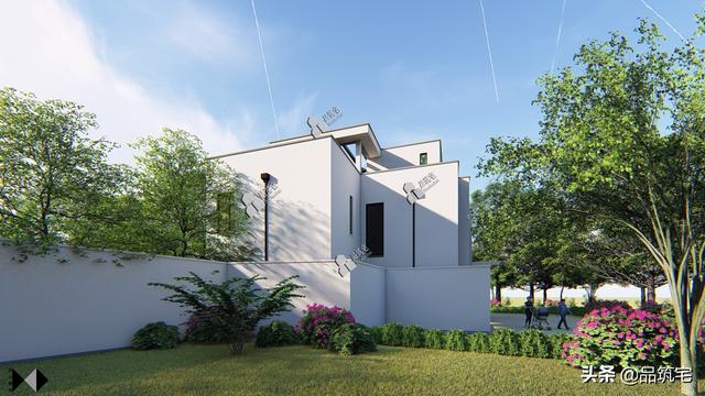 二層現代風格別墅，既舒適實用又簡潔耐看，全村第一棟，引領別墅新潮流！