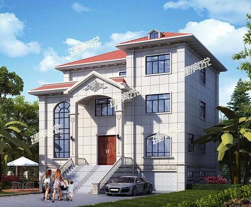 帶露天游泳池的三層樓房設計圖，豪華霸氣極了，蓋一棟就是享受！