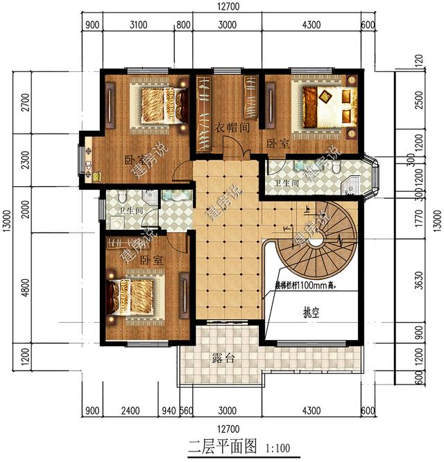 帶露天游泳池的三層樓房設計圖，豪華霸氣極了，蓋一棟就是享受！