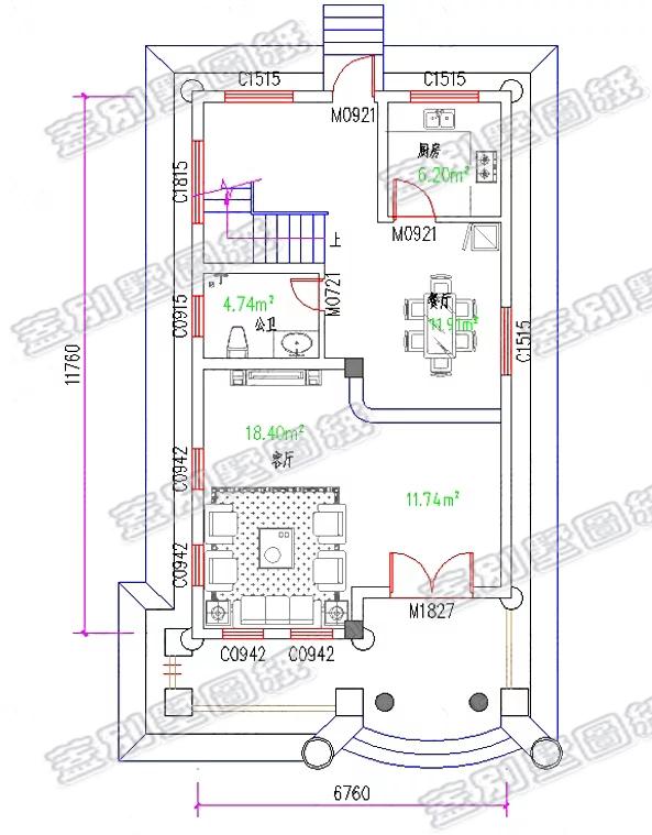 二層半三層農村別墅設計圖，占地僅80平，外觀豪華大氣，室內合理布局