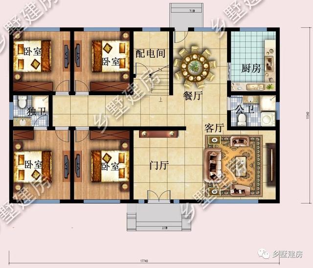 大開間小進(jìn)深的二層別墅，27萬就能建，花最少錢的建最美的別墅！
