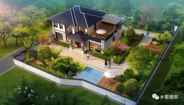 大開間小進(jìn)深的二層別墅，27萬就能建，花最少錢的建最美的別墅！