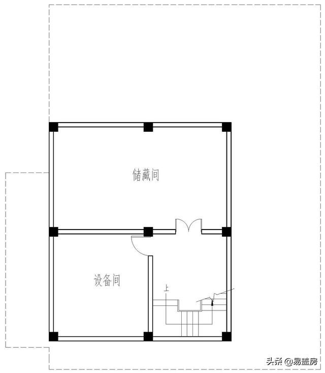 占地216平二層別墅設計圖，一層超市二層自住 單獨分區有儲存空間和車庫