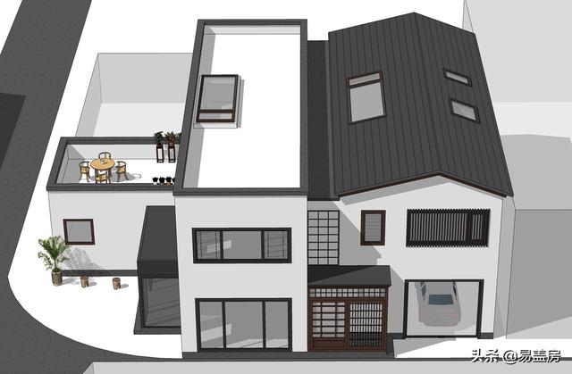 占地216平二層別墅設計圖，一層超市二層自住 單獨分區有儲存空間和車庫