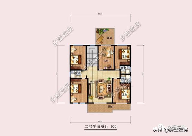 經典歐式二層別墅設計圖，外形獨特，造型美觀，農村生活想低調都不行！