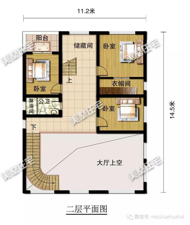 開間11米的三層別墅設計圖，帶有8間臥室和棋牌室，適合你嗎？