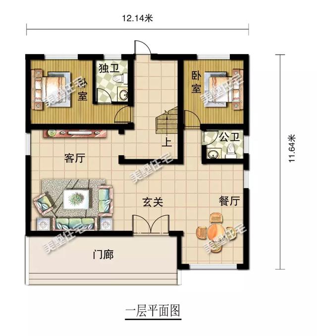 占地127平平屋頂三層別墅，內配置10間臥室+廚房另建，享受愜意的鄉居生活。