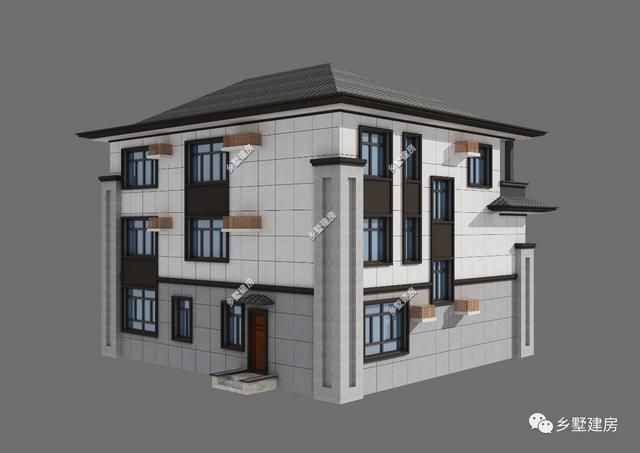 經典中式三層別墅自建房，外觀古樸秀麗,村里人都羨慕