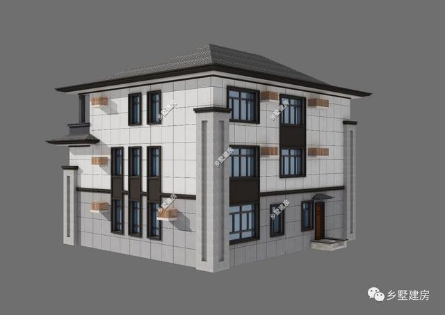 經典中式三層別墅自建房，外觀古樸秀麗,村里人都羨慕