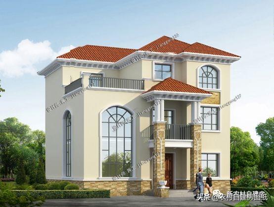 5棟美觀大氣的三層農村自建房，簡單易建，最后一棟屋頂亮了