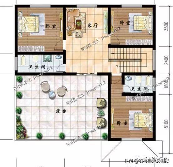 5棟美觀大氣的三層農村自建房，簡單易建，最后一棟屋頂亮了