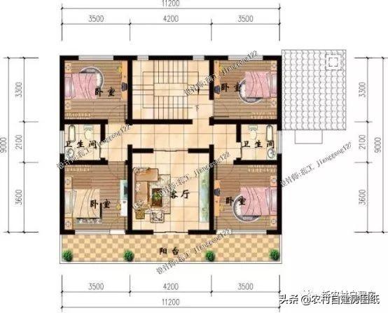 5棟美觀大氣的三層農村自建房，簡單易建，最后一棟屋頂亮了