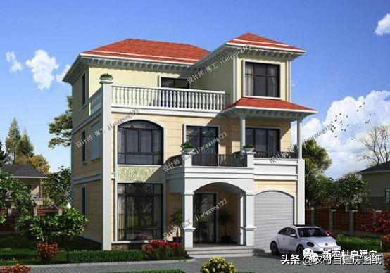 5棟美觀大氣的三層農村自建房，簡單易建，最后一棟屋頂亮了