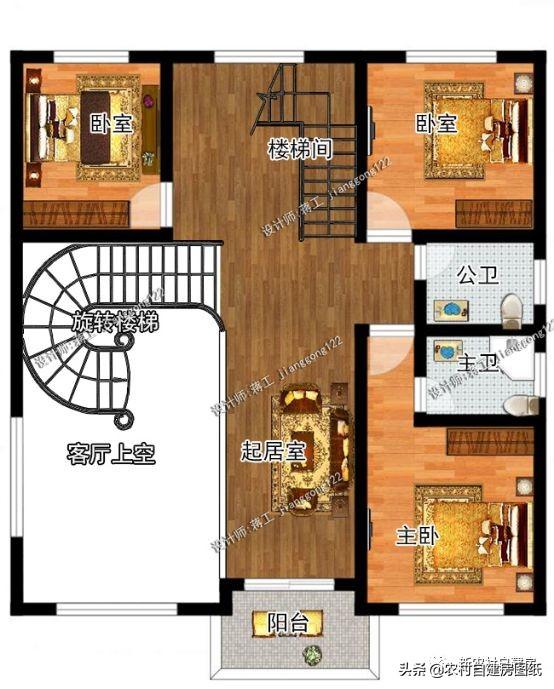 5棟美觀大氣的三層農村自建房，簡單易建，最后一棟屋頂亮了