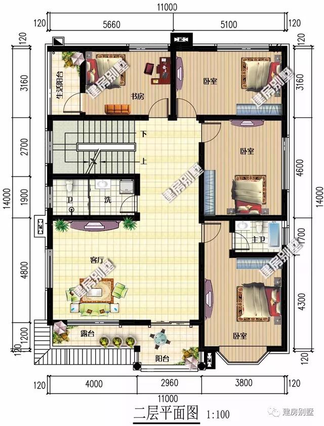 帶車庫的三層別墅設計圖，簡約實用，自己住著也方便舒適。